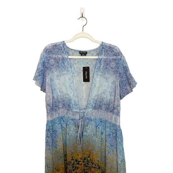 CITY CHIC Shanika Jacket - sky 18 - Picture 3 of 9